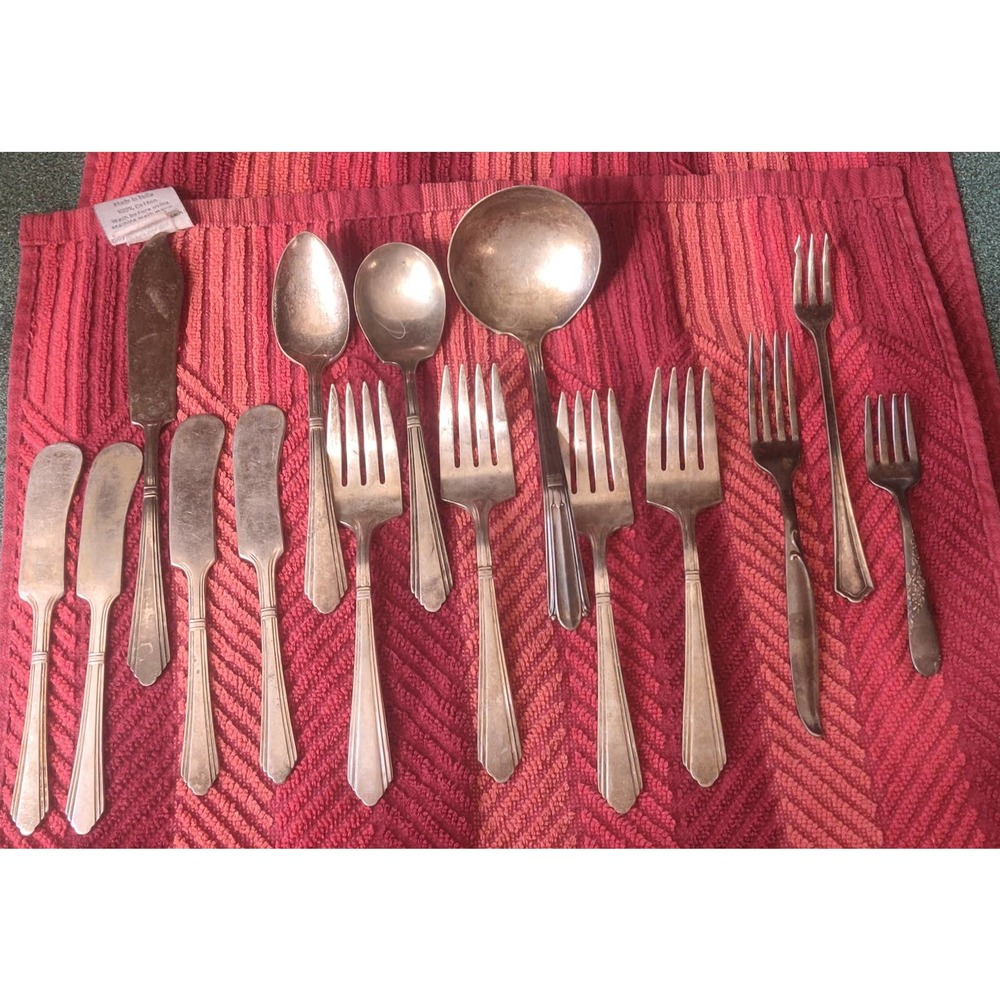Lot of Silverplated utensils and serving wear